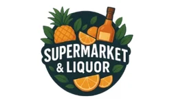 Super Market And Liquor Logo