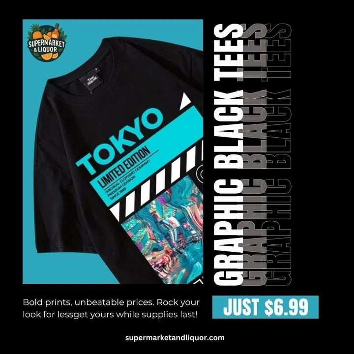 graphic black tees